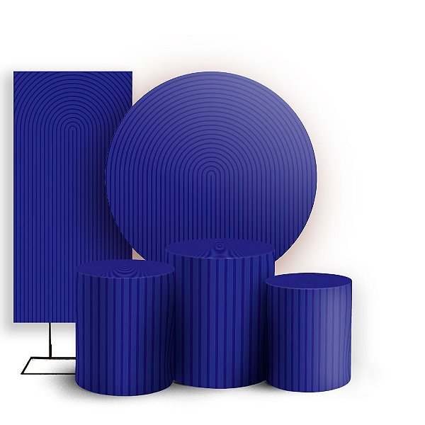 Capas Painel Redondo Trio Cilindro e Faixa Lateral Sublimado - Bohos Roxo