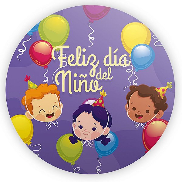 Painel Redondo - Dia del Nino - Sublimado 3D