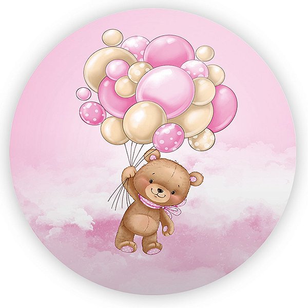 Painel Redondo - Urso Baloeiro - Sublimado 3D