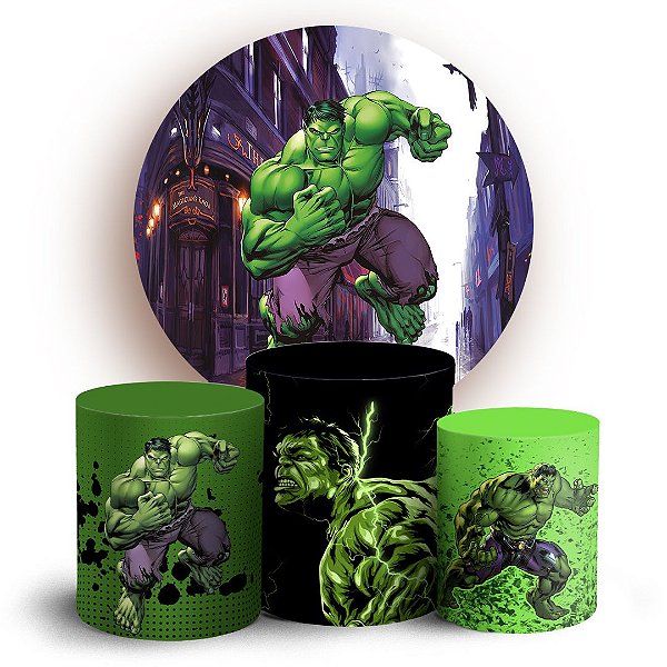 KIT Redondo e Trio -  Hulk - Sublimado 3D