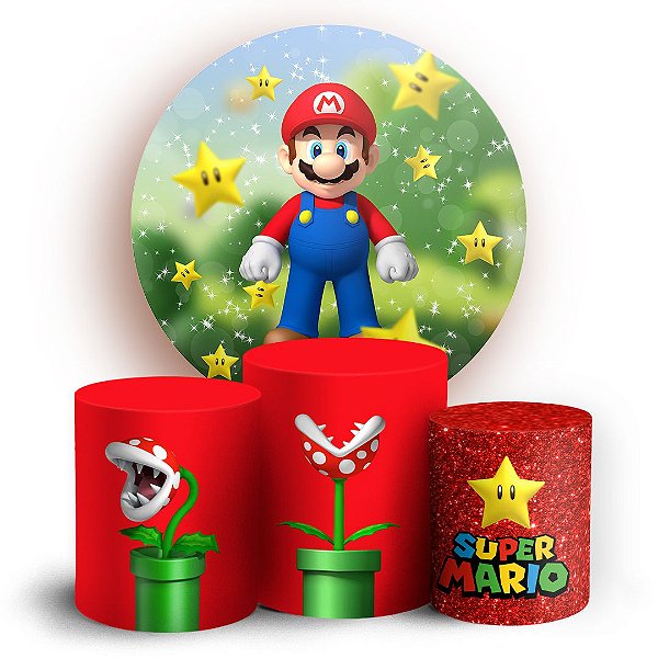 KIT Redondo e Trio - Super Mario - Sublimado 3D