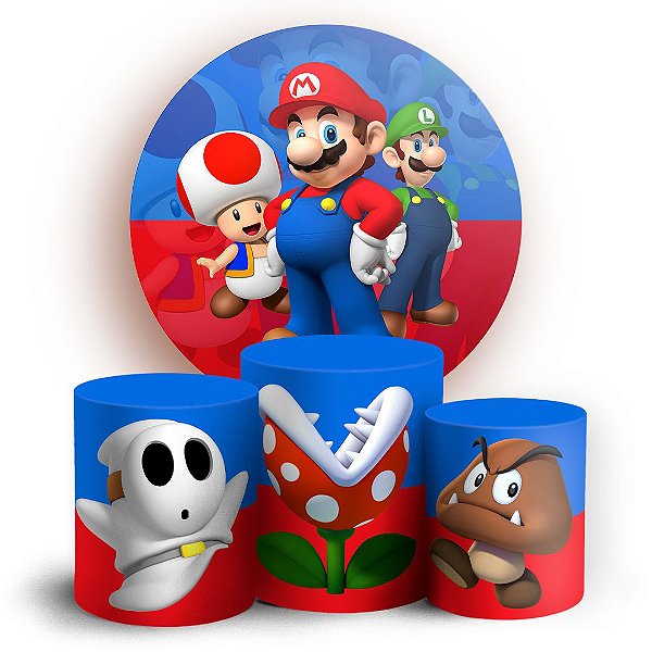 KIT Redondo e Trio - Super Mario - Sublimado 3D