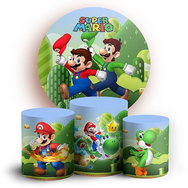 KIT Redondo e Trio - Super Mario - Sublimado 3D
