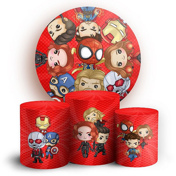 KIT Redondo e Trio - Super Heróis - Sublimado 3D