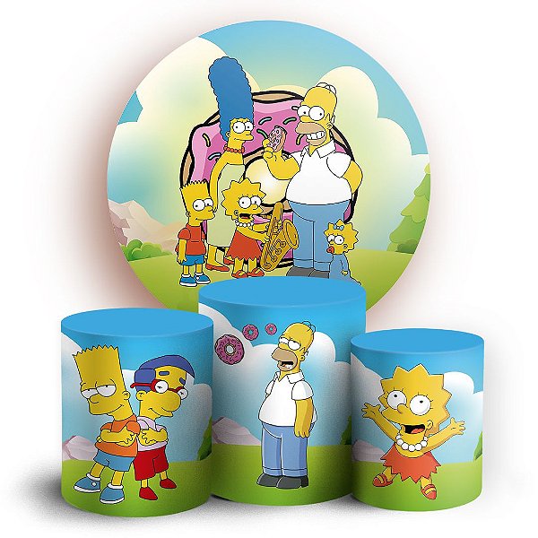 KIT Redondo e Trio - Simpsons - Sublimado 3D