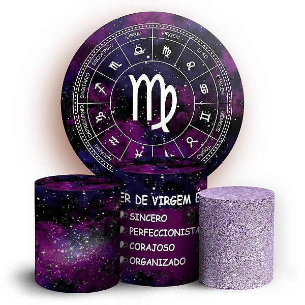 KIT Redondo e Trio - Signos Virgem - Sublimado 3D