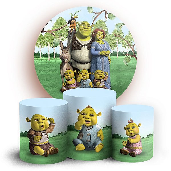 KIT Redondo e Trio - Shrek - Sublimado 3D