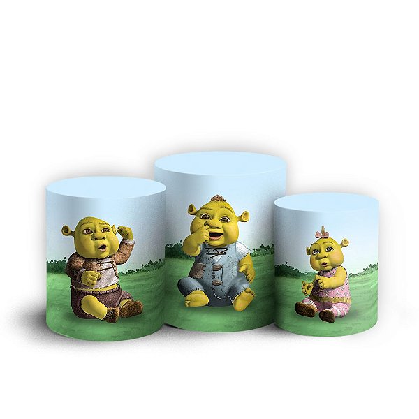 Capas Trio Cilindro Sublimado Vest Facil - Shrek