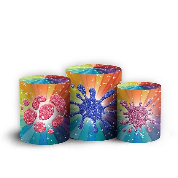 Capas Trio Cilindro Sublimado Vest Facil - Slime