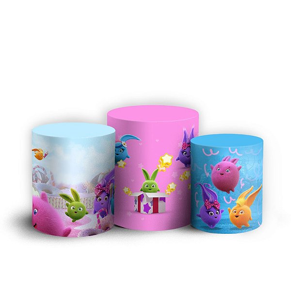 Capas Trio Cilindro Sublimado Vest Facil - Sunny Bunnies