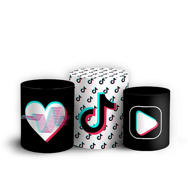 Trio Cilindro - Tiktok - Sublimado 3D + Elástico