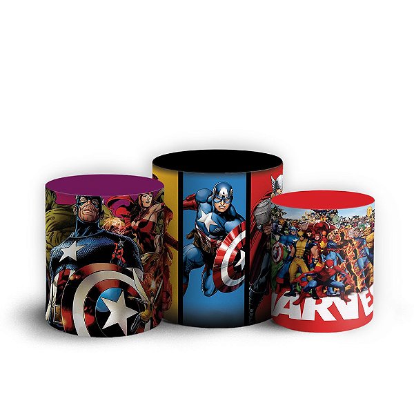 Capas Trio Cilindro Sublimado Vest Facil - Herois