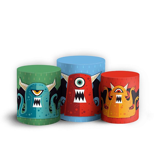 Trio Cilindro - Halloween - Sublimado 3D + Elástico