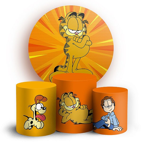 KIT Redondo e Trio -  Garfield - Sublimado 3D
