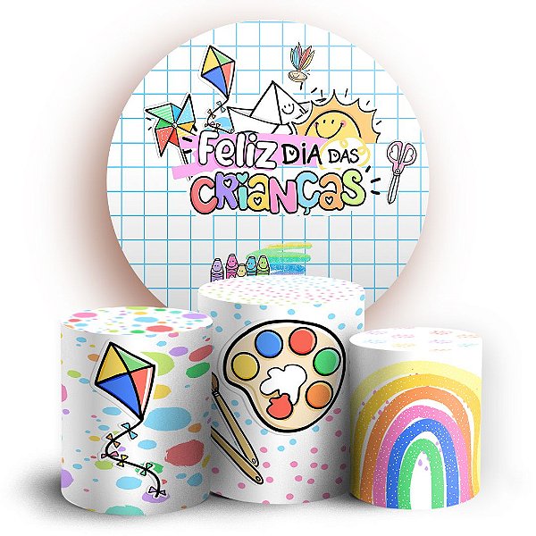 KIT Redondo e Trio -  Dia das Criancas - Sublimado 3D