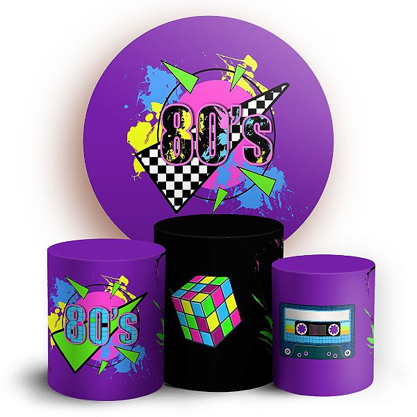 KIT Redondo e Trio -  Anos 80 - Sublimado 3D