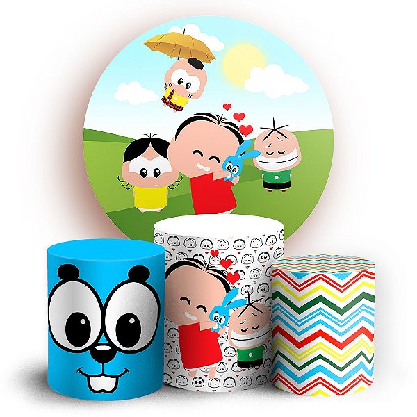 KIT Redondo e Trio -  Turma da Mônica Mini - Sublimado 3D