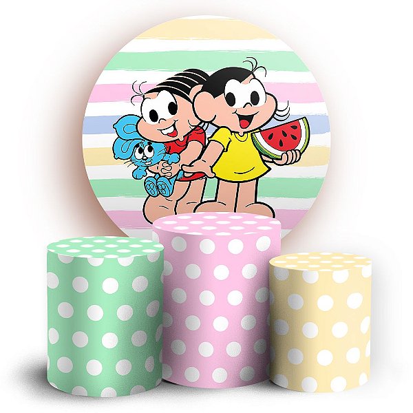 KIT Redondo e Trio -  Turma da Monica - Sublimado 3D