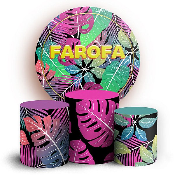 KIT Redondo e Trio -  Tropical - Sublimado 3D