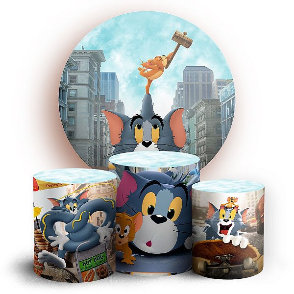 KIT Redondo e Trio -  Tom e Jerry - Sublimado 3D