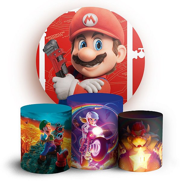 KIT Redondo e Trio - Super Mario Bros - Sublimado 3D
