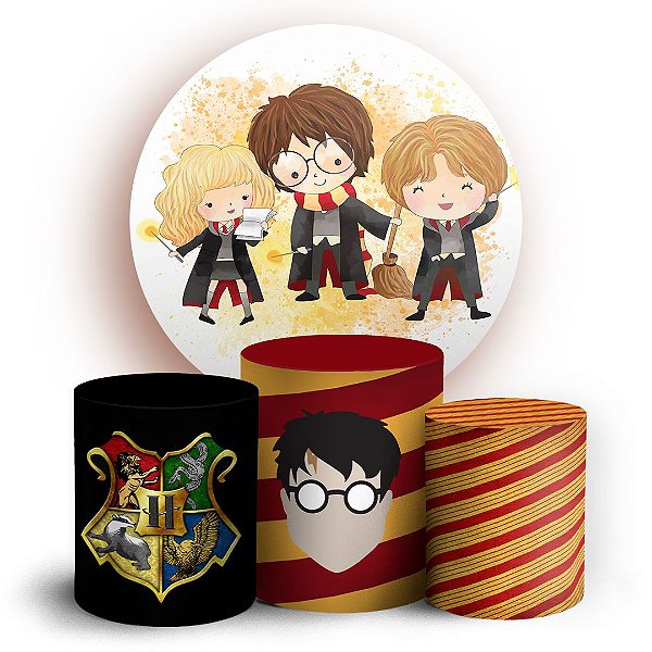 KIT Redondo e Trio - Harry Potter - Sublimado 3D