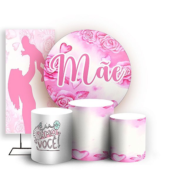 KIT Redondo Trio e Faixa - Dia das Mães - Sublimado 3D