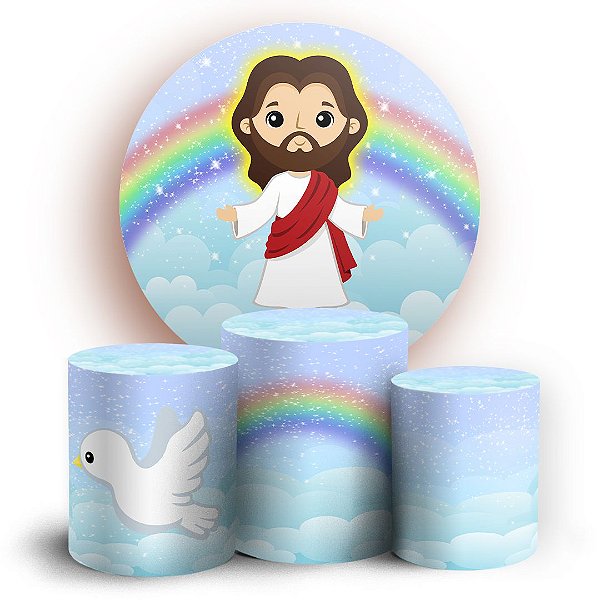 KIT Redondo e Trio - Jesus Cute - Sublimado 3D