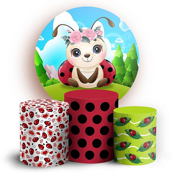 KIT Redondo e Trio - Joaninha - Sublimado 3D