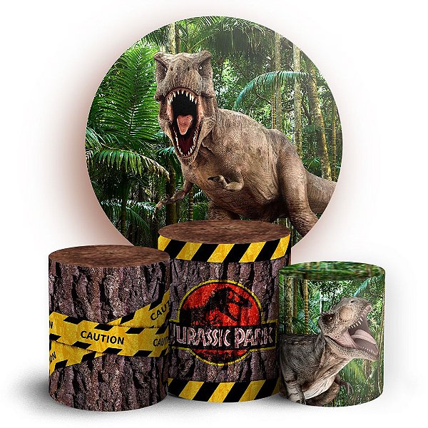 KIT Redondo e Trio - Jurassic World - Sublimado 3D