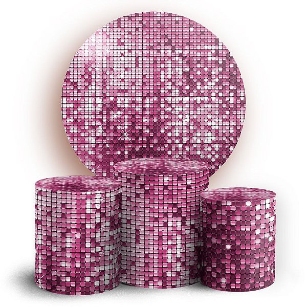 KIT Redondo e Trio - Lantejoulas - Sublimado 3D