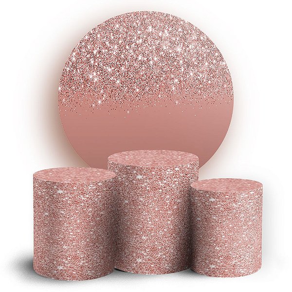 KIT Redondo e Trio - Lantejoulas - Sublimado 3D