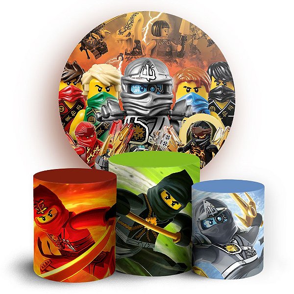 KIT Redondo e Trio - Lego Ninja Go - Sublimado 3D