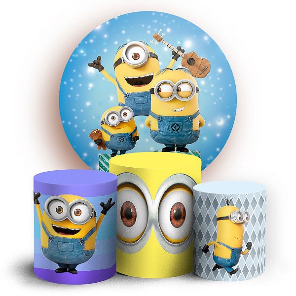 KIT Redondo e Trio - Minions - Sublimado 3D