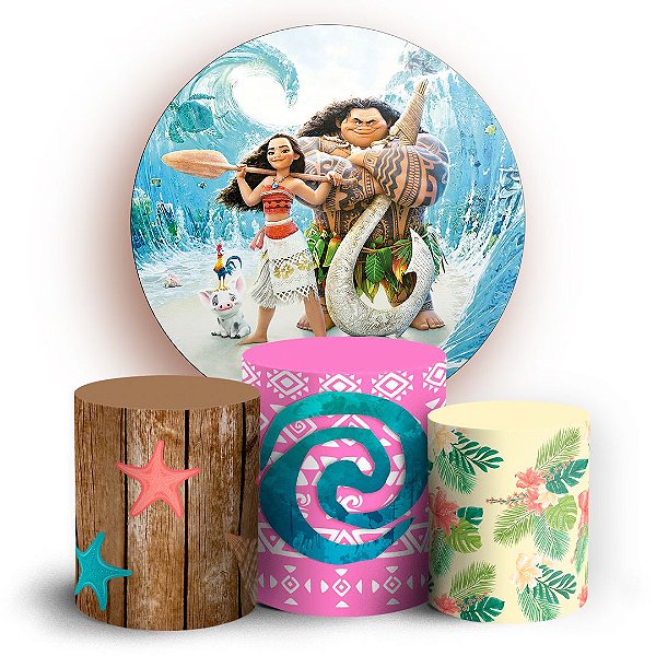 KIT Redondo e Trio - Moana  - Sublimado 3D