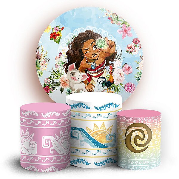 KIT Redondo e Trio - Moana  - Sublimado 3D