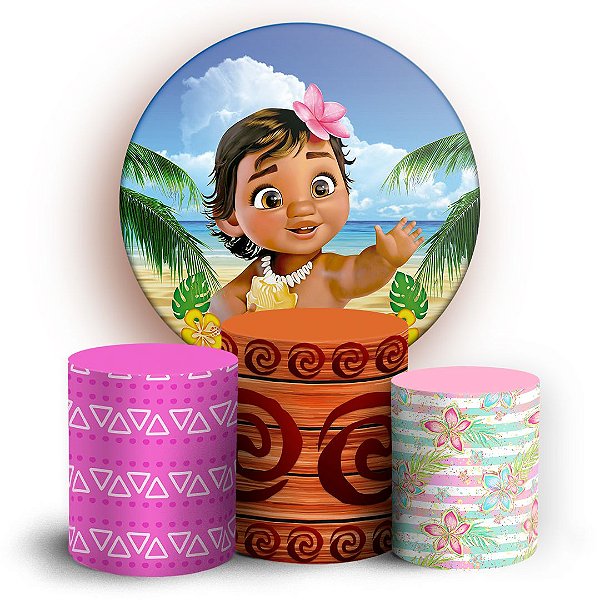KIT Redondo e Trio - Moana  - Sublimado 3D