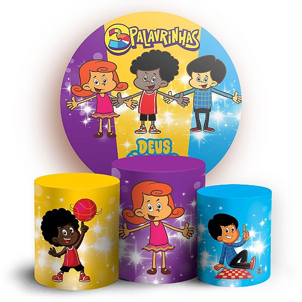 KIT Redondo e Trio - 3 Palavrinhas - Sublimado 3D