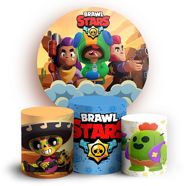 KIT Redondo e Trio - Brawl Stars - Sublimado 3D