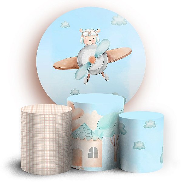 KIT Redondo e Trio - Aviador - Sublimado 3D