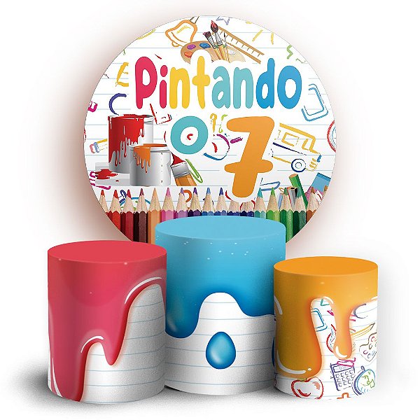 KIT Redondo e Trio - Pintando o Sete - Sublimado 3D