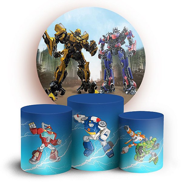 KIT Redondo e Trio - Transformers - Sublimado 3D