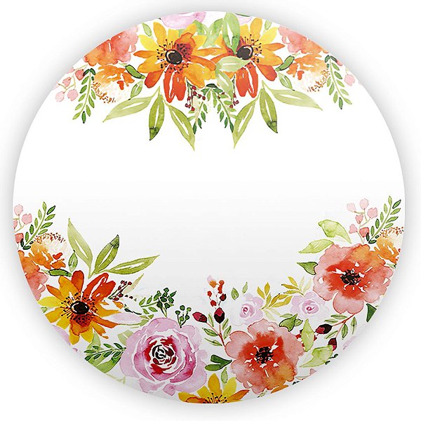 Painel Redondo - Floral - Sublimado 3D
