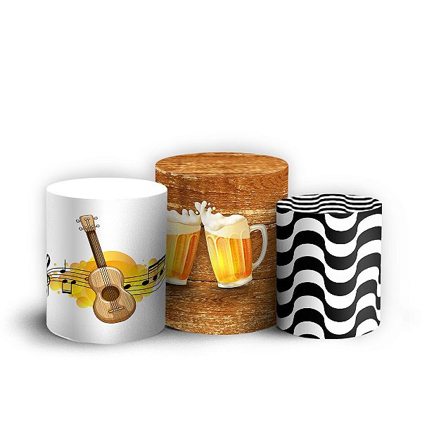 Capas Trio Cilindro Sublimado Vest Facil - Samba