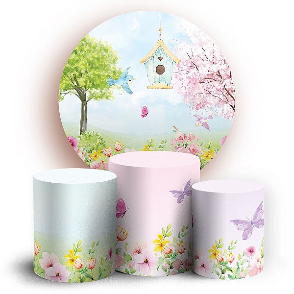 KIT Redondo e Trio -  Jardim - Sublimado 3D