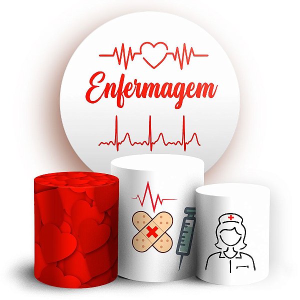 KIT Redondo e Trio -  Enfermagem - Sublimado 3D