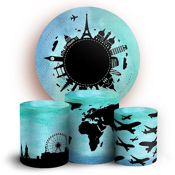 KIT Redondo e Trio -  Viagem - Sublimado 3D