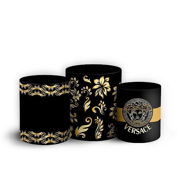 Capas Trio Cilindro Sublimado Vest Facil - Versace