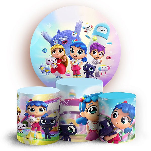 KIT Redondo e Trio -  Vera e o Reino do Arco Íris - Sublimado 3D