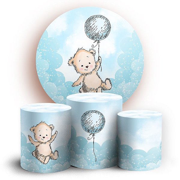 KIT Redondo e Trio -  Ursinhos - Sublimado 3D